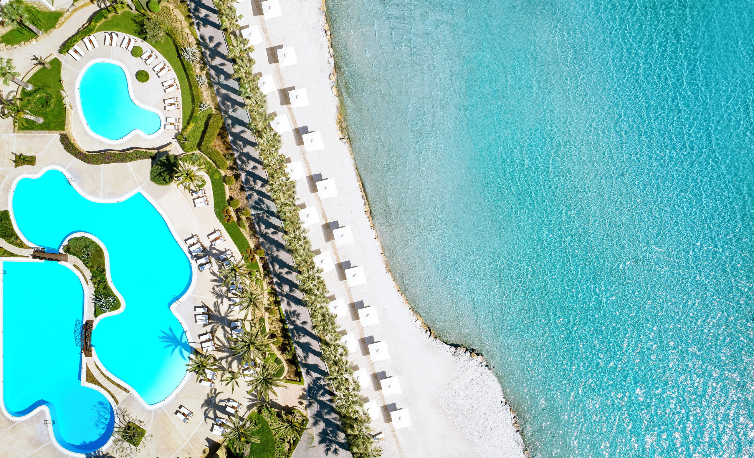 The Sani Beach Pool at Sani Resort, Greece