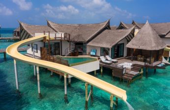 OZEN RESERVE BOLIFUSHI - Ocean Pool Suite with Slide - Aerial view